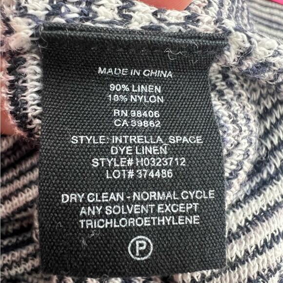 THEORY INTRELLA SPACE DYE STRIPED LINEN BLEND MAXI DRESS, ECHO MULTI sz S - Picture 7 of 9